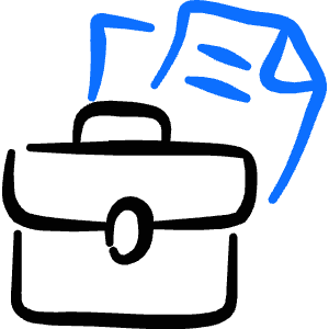 Job Briefcase Document Icon from Freehand Duotone - Free Set