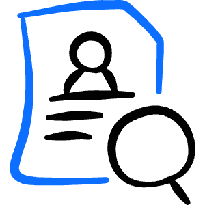 Job Profile Search Icon from Freehand Duotone - Free Set