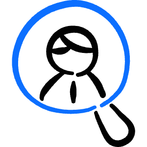Job Seach Man Icon from Freehand Duotone - Free Set
