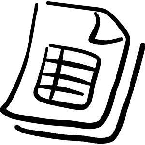 Office File Sheet Icon from Freehand Line - Free Set