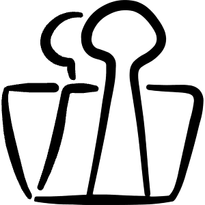 Office Paper Binder Icon from Freehand Line - Free Set