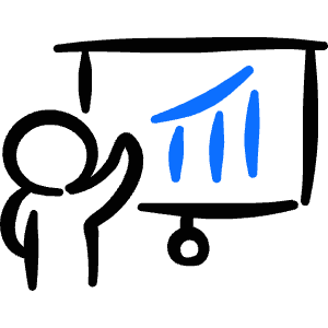 Presentation Analytics Icon from Freehand Duotone - Free Set