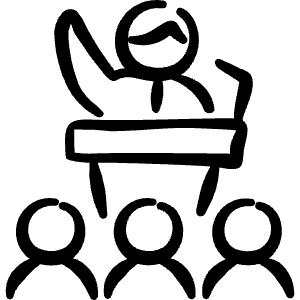 Presentation Audience Icon from Freehand Line - Free Set