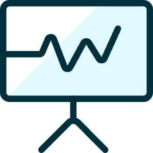 Presentation Board Graph Icon from Ultimate Duotone - Free Set