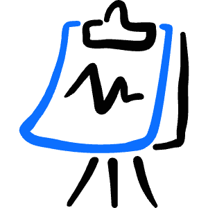 Presentation Board Graph Icon from Freehand Duotone - Free Set