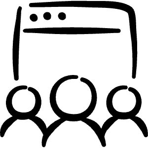 Presentation Screen Icon from Freehand Line - Free Set