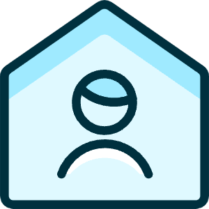 Single Man Home Icon from Ultimate Duotone - Free Set
