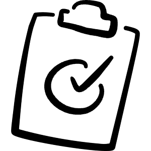 Task Clipboard Check Icon from Freehand Line - Free Set