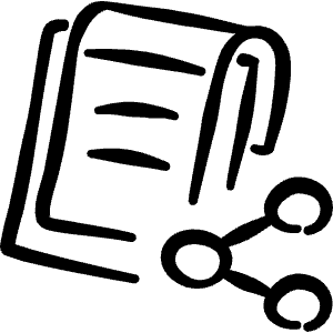 Task List Clipboard Share Icon from Freehand Line - Free Set