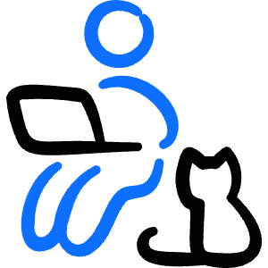 Work From Home User Pet Cat Icon from Freehand Duotone - Free Set