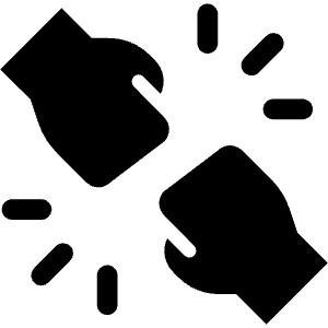 Workflow Teamwork Fistbump 2 Icon from Ultimate Bold - Free Set