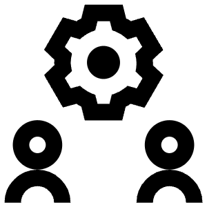 Cogwheel Settings People Icon from Atlas Line Set