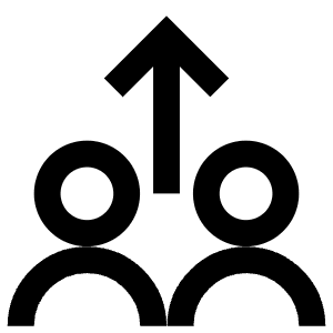 Two People Arrow Up Icon from Atlas Line Set