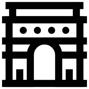 Arc Triomph Icon from Atlas Line Set