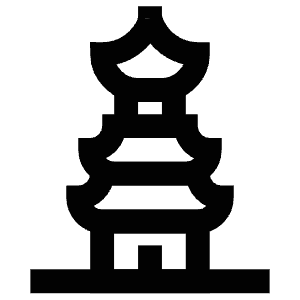 Asian Pagoda Icon from Atlas Line Set