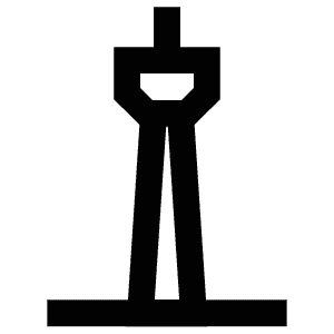 Cn Tower Icon from Atlas Line Set