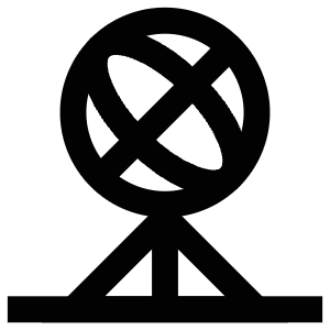 Earth Statue Icon from Atlas Line Set