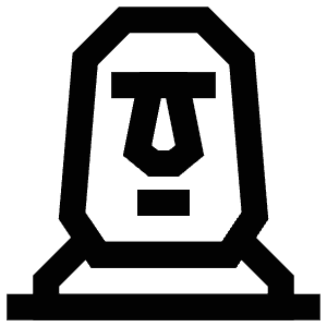 Easter Island Icon from Atlas Line Set