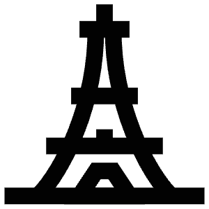 Eiffel Tower Paris Icon from Atlas Line Set