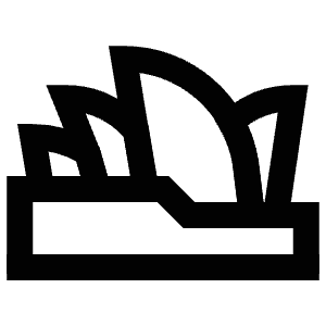 Opera House Icon from Atlas Line Set