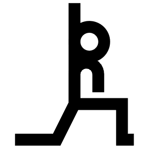 Lunge Pose Icon from Atlas Line Set