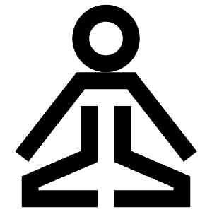 Seated Pose Icon from Atlas Line Set