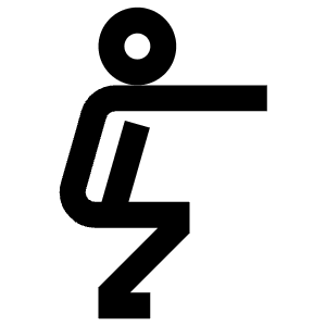 Squat Pose Icon from Atlas Line Set