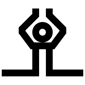 Straight Angle Pose Icon from Atlas Line Set