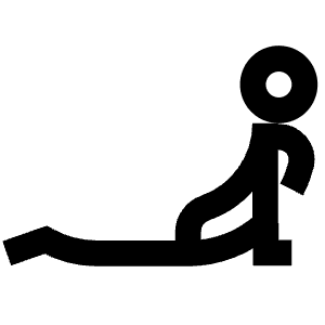 Upward Facing Dog Pose Icon from Atlas Line Set