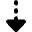 Arrow Dashed Cool Down Icon from Micro Solid Set