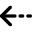 Arrow Dashed Left Icon from Micro Line Set