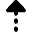 Arrow Dashed Up Icon from Micro Solid Set