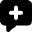 Chat Bubble Square Add Icon from Micro Solid Set