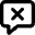 Chat Bubble Square Delete Icon from Micro Line Set