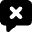 Chat Bubble Square Delete Icon from Micro Solid Set