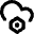 Cloud Setting Bolt Nut Icon from Micro Line Set
