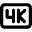 Quality 4k Icon from Micro Line Set