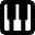 Piano Keys Icon from Micro Solid Set