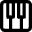 Piano Keys Icon from Micro Line Set