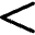 Less Than Sign Icon from Micro Line Set