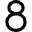 Number Eight Icon from Micro Line Set