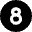 Number Eight Circle Icon from Micro Solid Set