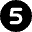 Number Five Circle Icon from Micro Solid Set