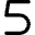Number Five Icon from Micro Line Set