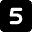 Number Five Square Icon from Micro Solid Set