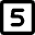 Number Five Square Icon from Micro Line Set