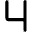 Number Four Icon from Micro Line Set