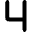 Number Four Icon from Micro Solid Set