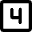 Number Four Square Icon from Micro Line Set