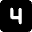 Number Four Square Icon from Micro Solid Set